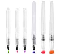 HQdeal Pinceau Aquarelle Lot de 6 Pinceau à Réserve d'eau Peinture Aquarelle Stylo Aquarelle Pinceaux Aquarelle Peinture d'eau Brosse Stylo Pointes Fine/Moyenne/Large