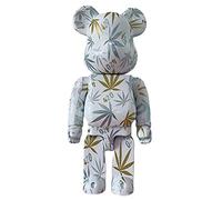HQDFCNM Bearbrick, 28cm/11in Violent Bear Building Blocks Bear 400％ Color Series Figurine Modèle Ornement de Collection Fait à la Main(C)