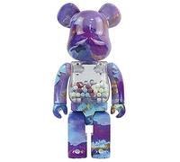 HQDFCNM Bearbrick, 28cm/11in Violent Bear Building Blocks Bear 400％ Nebula Marble Series Handmade Collection Toy Sculpture