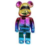 HQDFCNM Violent Bear, 28cm/11in Bearbricks 400％ Galvanoplastie Couleur Marée Jouer Figurine Modèle Fait Main Ornement de Collection