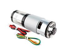 HQDRCY 42GP 775 ABHL Moteur à Engrenages CC planétaire à Aimant Permanent avec encodeur DC 12v 1100rpm 24V 42MM Moteur(1 Ratio 125,12V with Bracket)