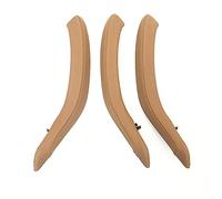 HQGQCEZEK LHD Voiture Intérieur Gauche Droite Passager Pour X5 X6 F15 F16 2014 2015-2018 Porte Tirer Poignée Extérieure Couverture En Cuir Garniture (LHD Champagne 3pcs)