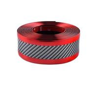 HQGQCEZEK Protection Pare-Chocs Arrière Autocollants Protection Seuil Porte Anti-Rayures Caoutchouc Fibre Carbone Film Autocollant pour Pare-Chocs Style Automobile(Red)