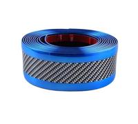 HQGQCEZEK Protection Pare-Chocs Arrière Autocollants Protection Seuil Porte Anti-Rayures Caoutchouc Fibre Carbone Film Autocollant pour Pare-Chocs Style Automobile(Blue)