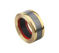 HQGQCEZEK Protection Pare-Chocs Arrière Bande Autocollante Protection pour Voiture Film Protection Fibre Carbone pour Seuil Porte Rétroviseur Bande Anti-Rayures(5cm Width Gold)