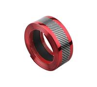 HQGQCEZEK Protection Pare-Chocs Arrière Bande Autocollante Protection pour Voiture Film Protection Fibre Carbone pour Seuil Porte Rétroviseur Bande Anti-Rayures(5cm Width Red)