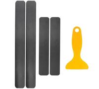 HQGQCEZEK Protection Pare-Chocs Arrière Lot 4 Autocollants 3D Universels en Fibre Carbone pour Seuils Portière Voiture Bande Protection Anti-Rayures Film Protection pour Pédales Étanche