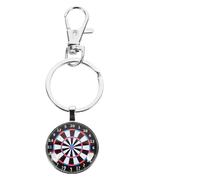 HQHYGM 2 pièces Porte-clés de Jeu de fléchettes Vintage Unique Pendentif en métal pour Hommes Porte-clés élégant Accessoire avec Un Savoir-Faire raffiné Bijoux de Sport Polyvalents pour Un Usage