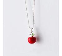 HQHYGM Adam's Even's Garden of Eden - Collier avec Pendentif en Forme de Pomme Rouge, Bijoux Fins, Cadeau pour Filles Femmes