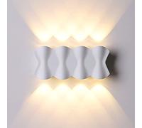 HQHYGM Applique Murale Arc Lumineux Haut Bas Fond de Salon Lampe Murale Intérieure en Aluminium Appliques Murales de Fond de Salon en Aluminium/Blanc/Quadruple