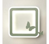 HQHYGM Applique Murale carrée Appliques murales 12W 3 Modes de Couleur Lampe Murale intérieur rondelle Murale pour Salon Chambre Chevet Couloir/Blanc