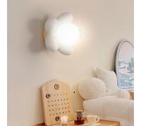 HQHYGM Applique murale d'intérieur nordique créative avec fleurs décoratives minimalistes pour chambre à coucher, couloir, salon (lumière blanche blanche)