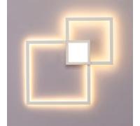 HQHYGM Applique Murale linéaire Blanche carrée, Applique Murale pour Salon, 24 W, 3000 K, éclairage Mural pour Chambre à Coucher, Chevet, Couloir, allée