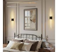 HQHYGM Appliques murales à intensité Variable avec télécommande, Rotation à 350 °, Appliques murales d'intérieur Longues, contrôle Tactile, Minimaliste, Salon, Chambre à Coucher, lumière Blanche