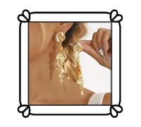 HQHYGM Boucles d'oreilles Pendantes à Pampilles Longues exquises - Métal doré texturé - Conception en Couches Manifeste - Femme
