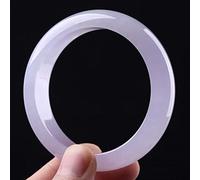 HQHYGM Bracelet en jadéite Bracelet en Jade Violet Glacé Couleur Birmane Boîte de Bracelet de Dame en jadéite Violet pour Petite Amie à Maman (Couleur : Violet, Taille : 55 mm)