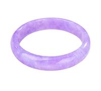 HQHYGM Bracelet jonc en Jade Birman Naturel pour Femme, véritable Bracelet en jadéite Violet/Vert, Bijoux avec boîte Cadeau et Certificat (Couleur : Violet, Taille : 64 mm)