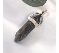 HQHYGM Collier de Bijoux en Cristal Naturel avec Pendentif en Pierre hexagonale, Bijoux Tendance pour Hommes Femmes, Style 9, 1 pièce (Couleur : Style 15, Taille : 1 pièce)