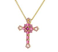 HQHYGM Collier de Croix Occidentale Vintage pour Femmes, Collier de Croix Occidentale en Cristal chrétien - Collier de Croix chrétienne, Collier Occidental pour Hommes pour Cadeaux d'anniversaire