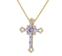 HQHYGM Collier de Croix Occidentale Vintage pour Femmes, Collier de Croix Occidentale en Cristal chrétien - Collier de Croix chrétienne, Collier Occidental pour Hommes pour Cadeaux d'anniversaire