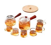 HQHYGM DFSHGDF2050 théière unilatérale infuseur à thé en verre bouteille tasse à thé service à thé en verre cuisinière électrique en céramique cafetière à thé avec filtre service à thé Gongfu, tasse à