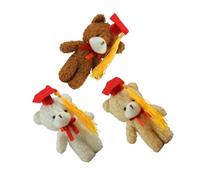 HQHYGM Graduation Season Dr. Bear Handbag Accessories Bookmarks Three-Dimensional Decoration Bun Fashionable Versatile Buns Ours Doll Key Chain Zinc