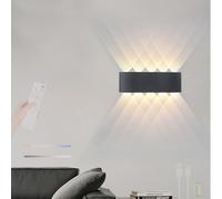 HQHYGM Intérieur Wall Light with Remote Control Wall Lamp Dimmings 2700K-6500K Wall USB Rechargeable Wall Up and Down for Bedroom Living Room Corridor (BlackWarm Light 1 Pack)