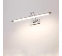 HQHYGM Lampe de salle de bain en miroir étanche à 180 ° Rotative Wall with Adjustable Arm Wall Strip Iron Acrylic for Vanity Corridor (Silvery-Neutral Light 73cm)