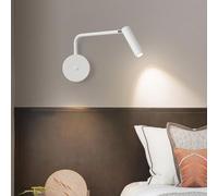 HQHYGM Lampe murale décorative d'intérieur avec interrupteurs à bascule réglable en aluminium pour chambre à coucher, salon, couloir (blanc chaud)