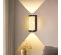 HQHYGM Lampe murale décorative en verre noir pour chambre à coucher ou salon