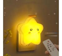 HQHYGM Lampe murale d'intérieur avec interrupteur et interrupteur à distance 2700K/4500K/6500K Wall Night Light for Bedroom Kids Room Nursery (Yellow 1 Pack)