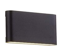 HQHYGM Lanterne d'extérieur Haut Bas 6 W 3000 K, lumière Chaude, étanche, Applique Murale Fine pour la Maison, Porche, Patio, entrée, Salon, Chambre à Coucher (Couleur : Blanc)