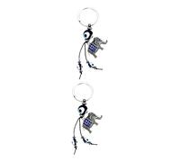 HQHYGM Lot de 2 porte-clés porte-clés de voiture pour clés Turkey Eyes Key Holder Elephant Shaped Key Ring Creative Gift Keyrings Accessories Key Chain Pendentif Devil Eye