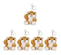 HQHYGM Lot de 5 porte-clés imitation petit tigre avec pendentif mascotte année tigre pour les amateurs de tigres et d'ours mignons poupées d'animaux à suspendre pour la maison et la voiture