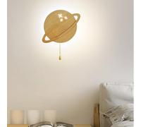 HQHYGM Lumière Murale pour Enfants avec la Lampe Murale du Cordon de Traction 3000K / 4000K / 6000K Mur à la Maison Créative Créative Cartoon Bois Massif/Acrylique pour Le Salon de lit de Chambre à