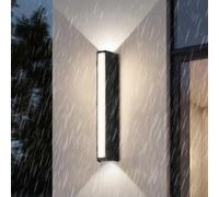 HQHYGM Lumières murales extérieures Noires IP65 Les Lampes murales du imperméables en Aluminium Long Strip Long Strip rectangulaire Appliques décoratives pour Le Parcours de Garage Avant intérieur