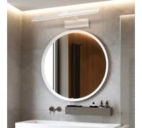 HQHYGM Miroir de Salle de Bain Vanity Vanité Mur Mur intérieur Mur étanche Mur étanche Long Strip Aluminium Acrylique pour Le Salon de la Chambre à Maquillage (Lumière White-Warm 122 cm)