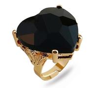 HQHYGM Mnyixsi Bague Tendance Multicolore en Forme de cœur pour Femme, Design Ouvert et réglable, Bague de déclaration de Mariage en Forme de cœur épais coloré, Cristal CZ Brillant, Bague de promesse