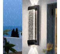HQHYGM Mur extérieur Clair de Lampe en Cristal Clair vers Le Haut du Mur IP65 Mur étanche extérieur/Aluminium intérieur Long pour Le Balcon du Porche en terrasse (léger Blanc 60 cm)
