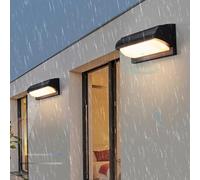 HQHYGM Murale Solaire Light extérieur Lampe Murale avec télécommande Mur à Gradation avec capteur de Mouvement Batterie Solaire alimentée pour la Cour de Patio du (2 Paquets)