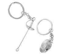 HQHYGM Porte-clés de clôture en métal, 2 pièces, Pendentif de Sac léger, Ornement Suspendu, Petits pendentifs décoratifs pour Les Fans de Sport Les Cadeaux