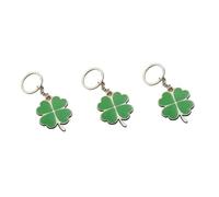 HQHYGM pour Les Hommes Quatre-Anniversaire 4 Feuilles Porte-clés Charme Patricks Day Bijoux Cadeau Porte-Bonheur trèfle Porte-clés Voiture Irlande 3D personnalité