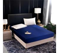 HQHYGM Protège-Matelas Drap-Housse de Couleur Unie Housse de Matelas en Satin avec Drap-Housse à Bande élastique, 1,100x200x20cm