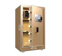 HQHYGM S Acier Lourd Ignifuge antivol 60 cm/70 cm/80 cm, Armoire de Bureau, hôtel, Maison, armoires de classement Or (70 x 42 x 38 cm)
