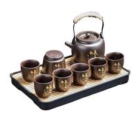 HQHYGM Style Chinois 2025 Nouvelle théière en Argile Violette Bouilloire en céramique/Verre, Service à thé Kung Fu Petit Ensemble pour Boire à la Maison Tasse de thé en Vrac Machine Plus raide, pour
