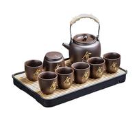 HQHYGM Style Chinois 2025 Nouvelle théière en Argile Violette Bouilloire en céramique/Verre, Service à thé Kung Fu Petit Ensemble pour Boire à la Maison Tasse de thé en Vrac Machine Plus raide, pour