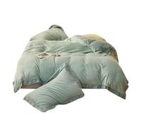 HQHYGM TFBHL Ensemble de Couette Lit en Velours d'hiver Drap de lit 4 pièces Housse de Couette épaissie Double Face literie en Velours de Lait Ensemble de Housse de Couette (Couleur : Vert, Taille