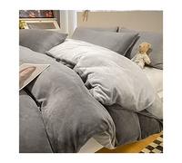 HQHYGM TFBHL Ensemble de Housse de Couette Ensemble de literie en Velours Cristal Chaud d'hiver Housse de Couette en Peluche épaisse Taie d'oreiller Drap de lit Ensemble 4 pièces King/Queen