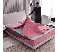 HQHYGM TFBHL Protège-Matelas Drap-Housse Solide Couvre-Matelas de lit Type de Fermeture à glissière Amovible Six côtés Tout Compris Protecteur de Matelas épais (Couleur : B, Taille : 150x200x10cm 1pc)