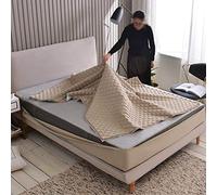 HQHYGM TFBHL Protège-Matelas Drap-Housse Solide Housse de Matelas Type de Fermeture à glissière Amovible Six côtés Tout Compris Protecteur de Matelas épais (Couleur : D, Taille : 180x200x10cm 1pc)